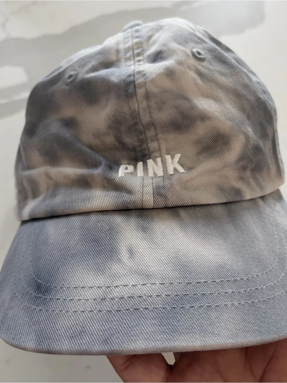 PINK Victoria's Secret Tie-Dye Grey woman’s Baseball Cap
